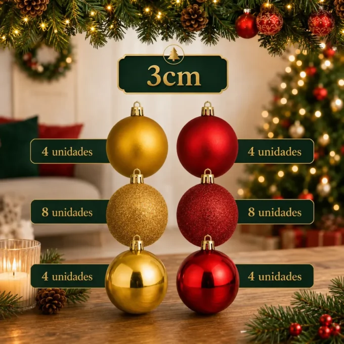 Kit 100 Bolas de Natal com Estrela: como decorar sua árvore com um conjunto completo de enfeites 2 kit 100 bolas natal estrela c
