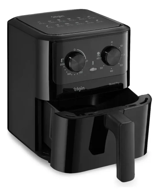 Air Fryer Elgin Quad Fry 42L preta completa