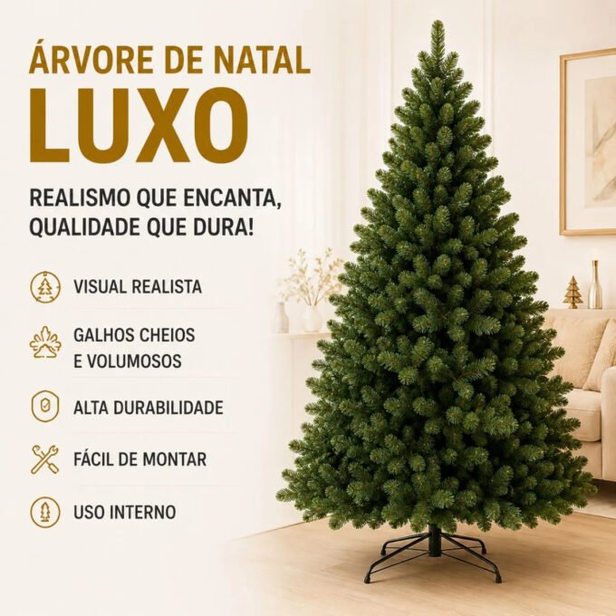 Árvore de Natal 480 Galhos de 180cm em estilo pinheiro