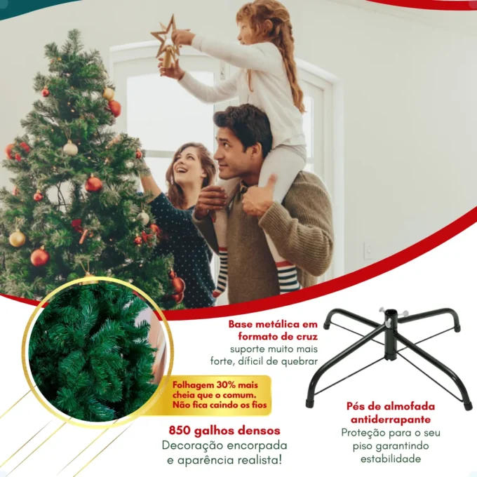 Árvore de Natal Enfance 1,80m com 850 Galhos