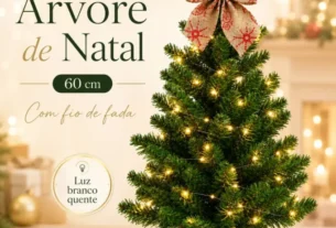 arvore natal mesa 60cm detalhes