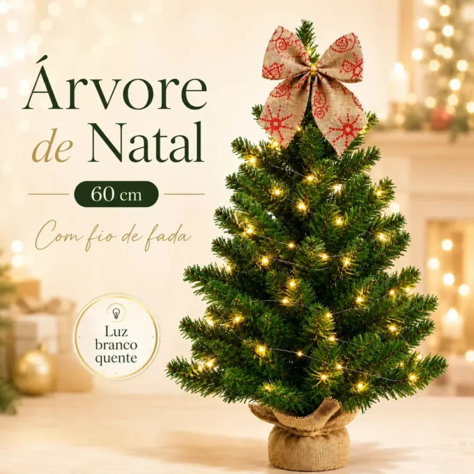 arvore natal mesa 60cm detalhes