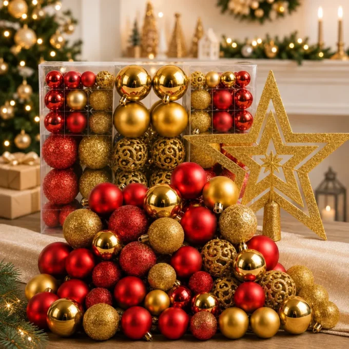 kit 100 bolas natal detalhes