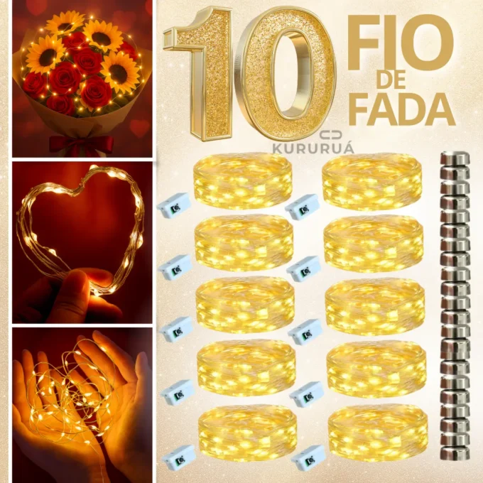kit fio fada kururua 10 unidades