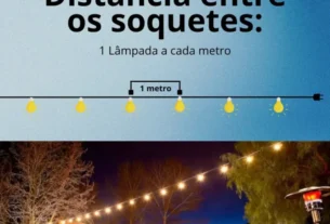 varal de luzes festao 50 metros